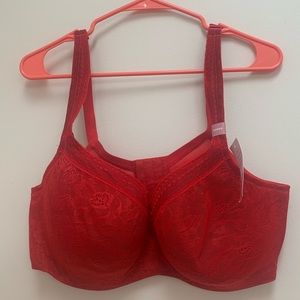 NWT Cacique Red Lace Balconette Bra